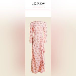 NWOT J.Crew Collection Ruffle Silk Dress in Freesia Floral size 0
